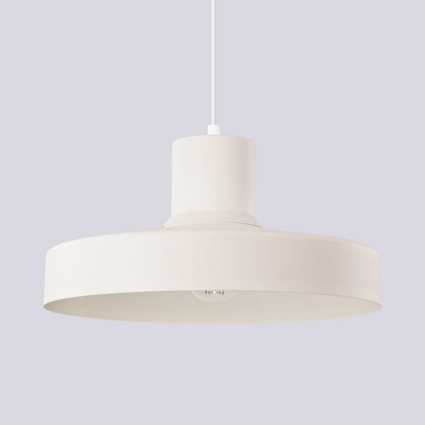 Lámpara colgante BILO 1xE27/15W/230V diá. 35 cm color crema