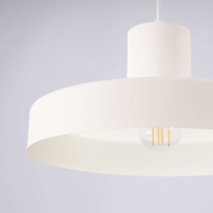Lámpara colgante BILO 1xE27/15W/230V diá. 35 cm color crema