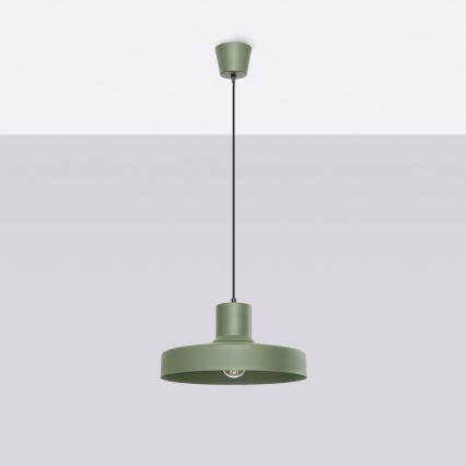 Lámpara colgante BILO 1xE27/15W/230V diá. 35 cm verde