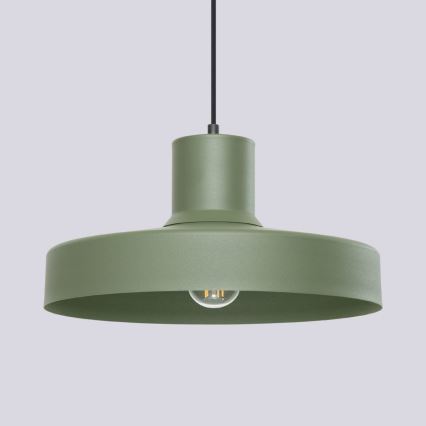 Lámpara colgante BILO 1xE27/15W/230V diá. 35 cm verde