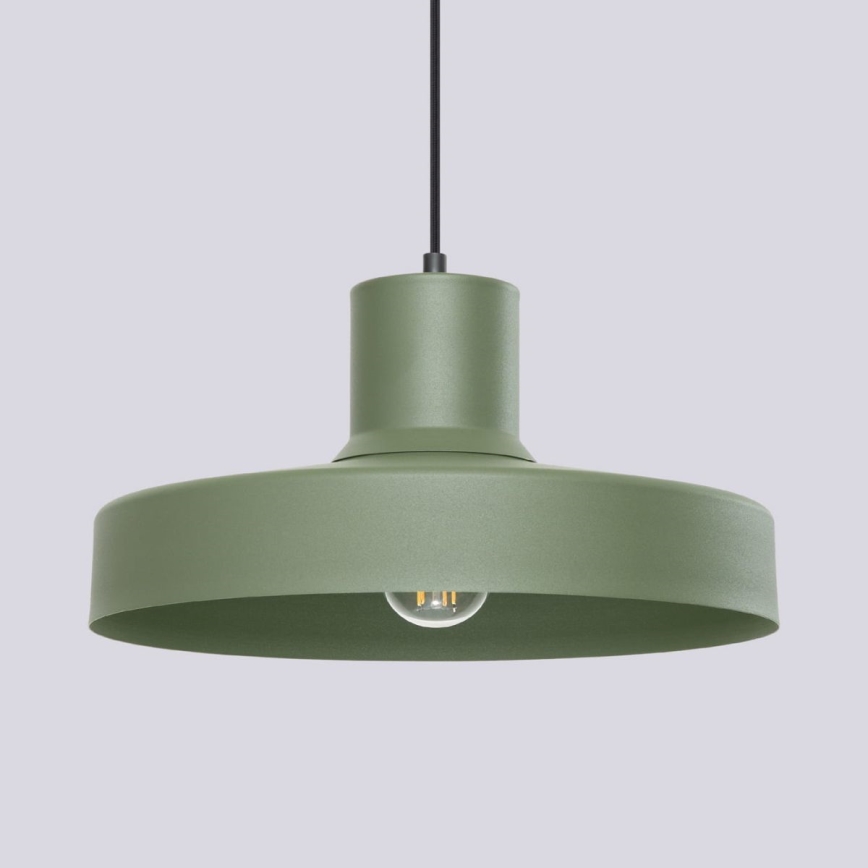 Lámpara colgante BILO 1xE27/15W/230V diá. 35 cm verde