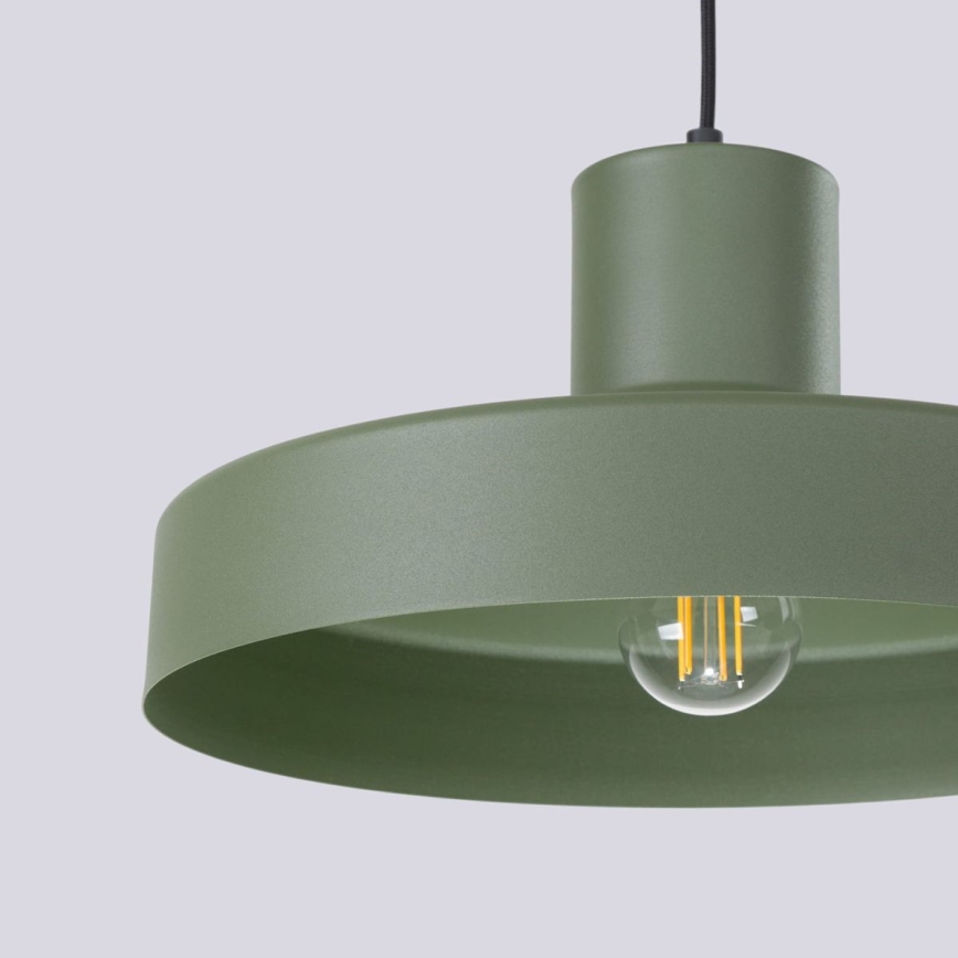 Lámpara colgante BILO 1xE27/15W/230V diá. 35 cm verde