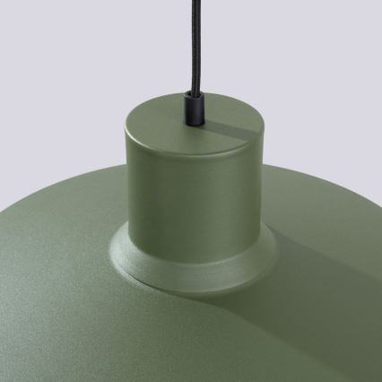 Lámpara colgante BILO 1xE27/15W/230V diá. 35 cm verde