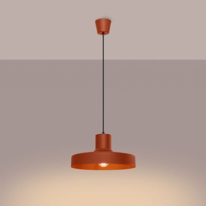 Lámpara colgante BILO 1xE27/15W/230V diá. 35 cm naranja