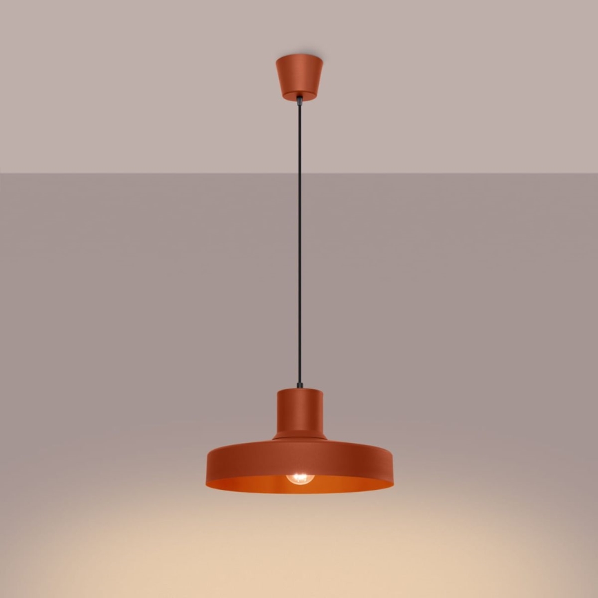 Lámpara colgante BILO 1xE27/15W/230V diá. 35 cm naranja