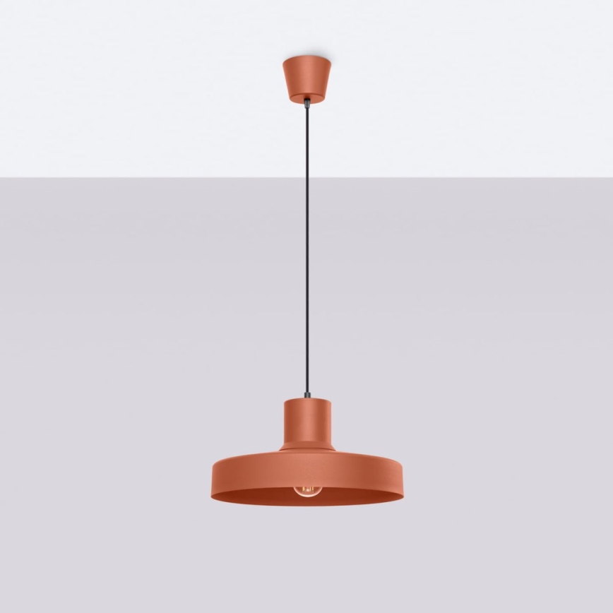 Lámpara colgante BILO 1xE27/15W/230V diá. 35 cm naranja