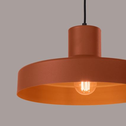 Lámpara colgante BILO 1xE27/15W/230V diá. 35 cm naranja