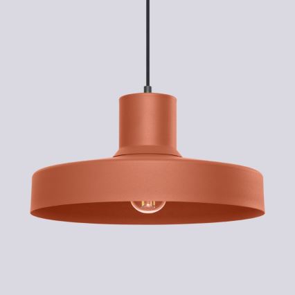 Lámpara colgante BILO 1xE27/15W/230V diá. 35 cm naranja