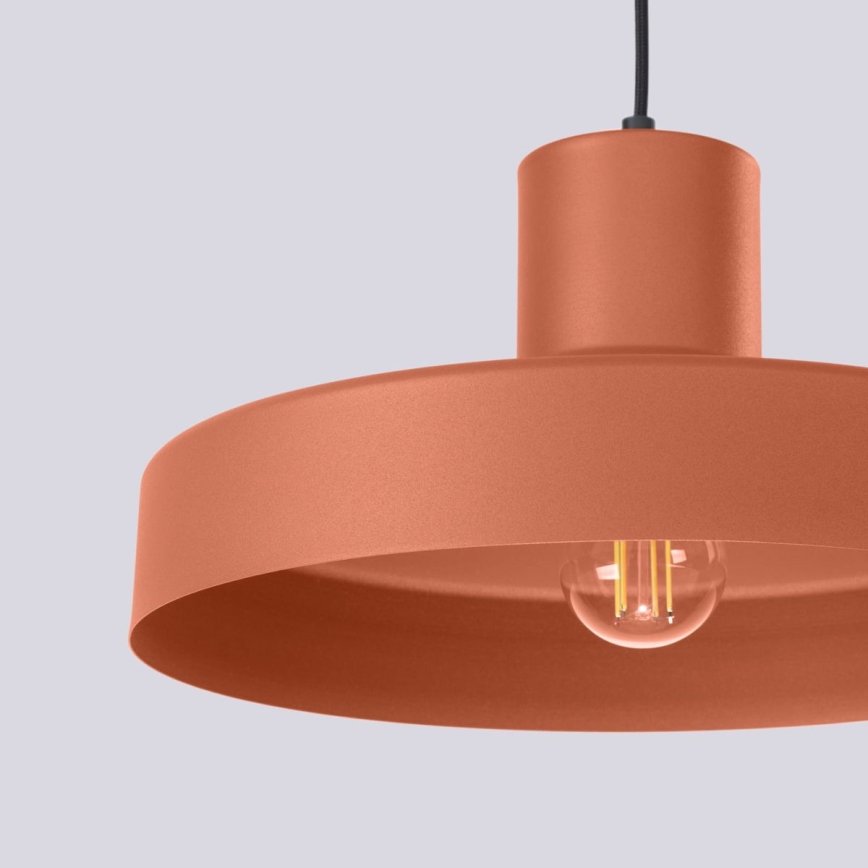Lámpara colgante BILO 1xE27/15W/230V diá. 35 cm naranja