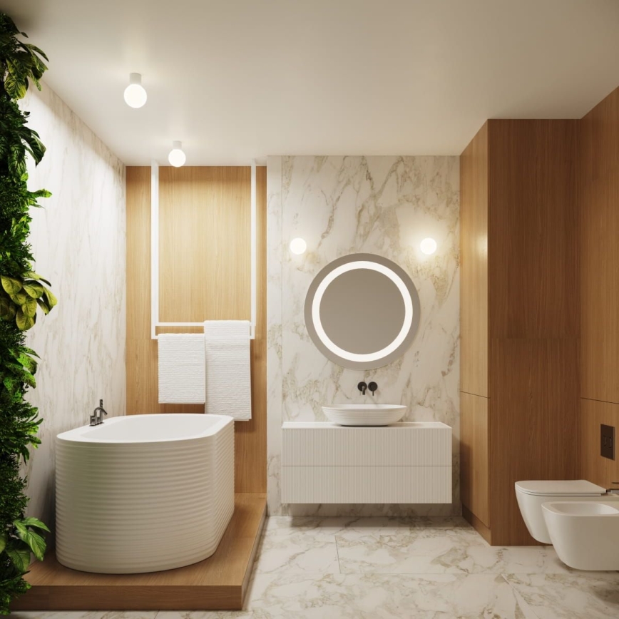 Aplique de baño HALO 1xG9/8W/230V diá. 12 cm IP44 blanco