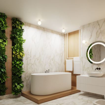 Aplique de baño HALO 1xG9/8W/230V diá. 12 cm IP44 blanco