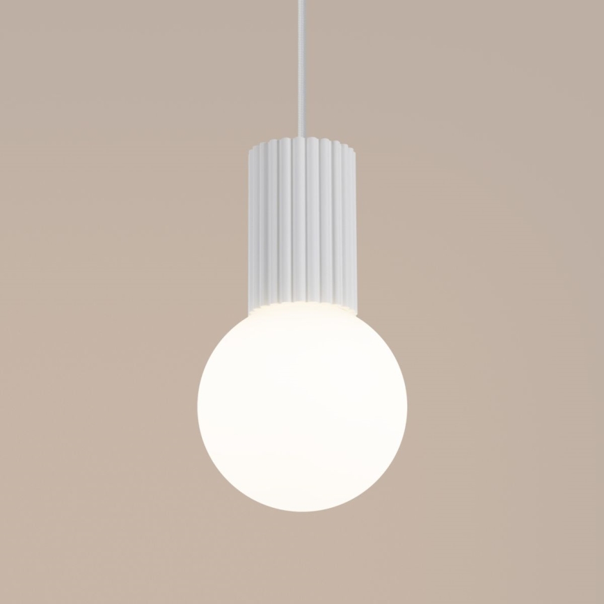 Lámpara colgante HALO 1xG9/8W/230V diá. 12 cm blanco