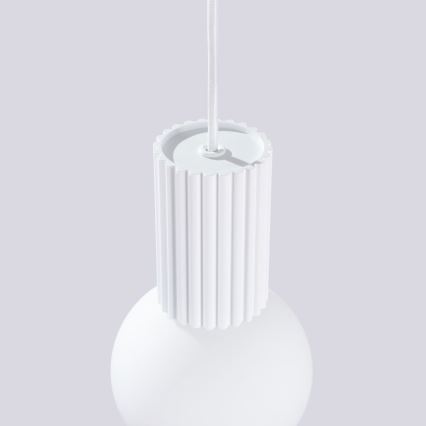 Lámpara colgante HALO 1xG9/8W/230V diá. 12 cm blanco