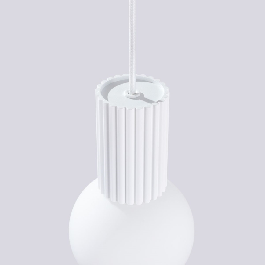 Lámpara colgante HALO 1xG9/8W/230V diá. 12 cm blanco