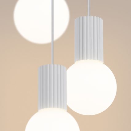 Lámpara colgante HALO 3xG9/8W/230V diá. 25 cm blanco