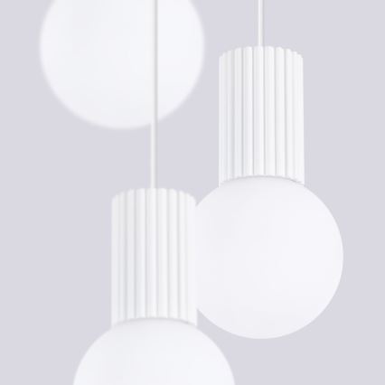 Lámpara colgante HALO 3xG9/8W/230V diá. 25 cm blanco