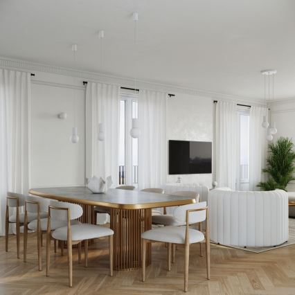 Lámpara de mesa HALO 1xG9/8W/230V diá. 12 cm blanco