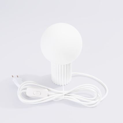 Lámpara de mesa HALO 1xG9/8W/230V diá. 12 cm blanco