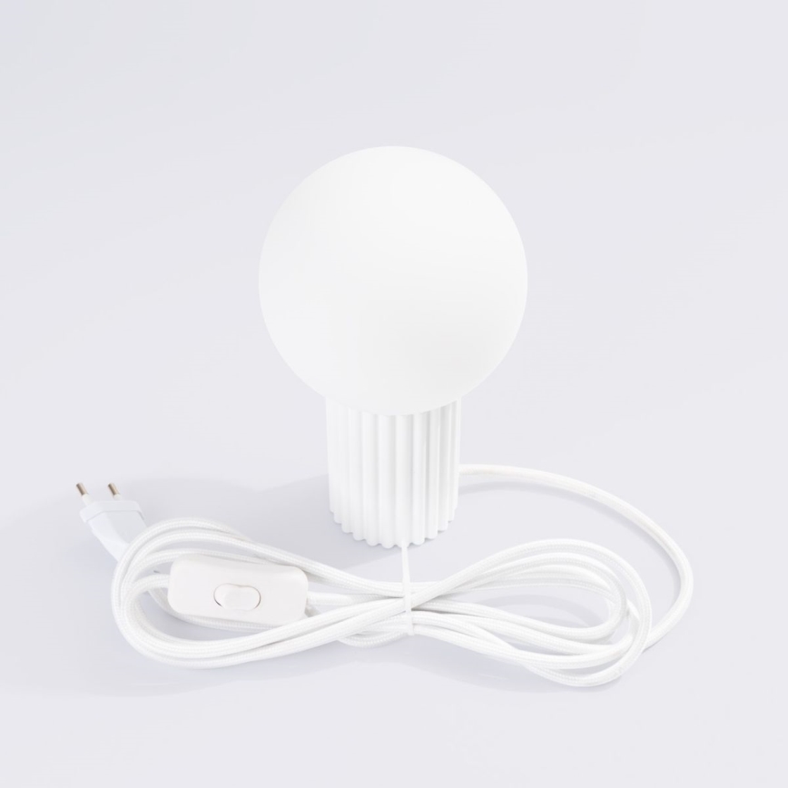 Lámpara de mesa HALO 1xG9/8W/230V diá. 12 cm blanco