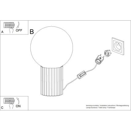 Lámpara de mesa HALO 1xG9/8W/230V diá. 12 cm blanco
