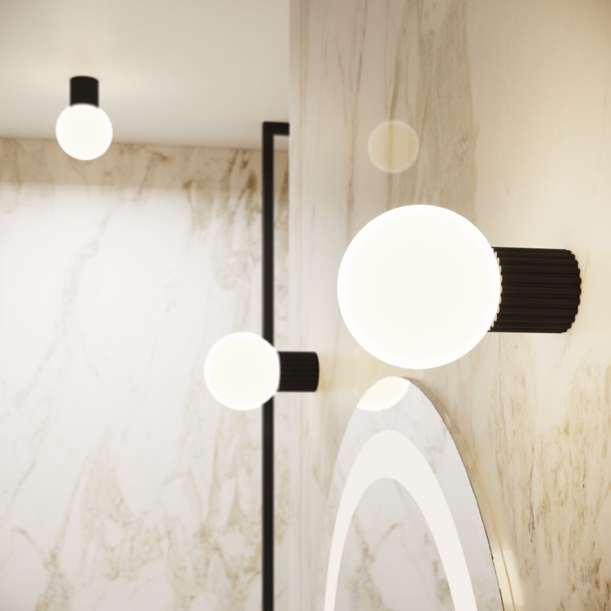 Aplique de baño HALO 1xG9/8W/230V diá. 12 cm IP44 negro