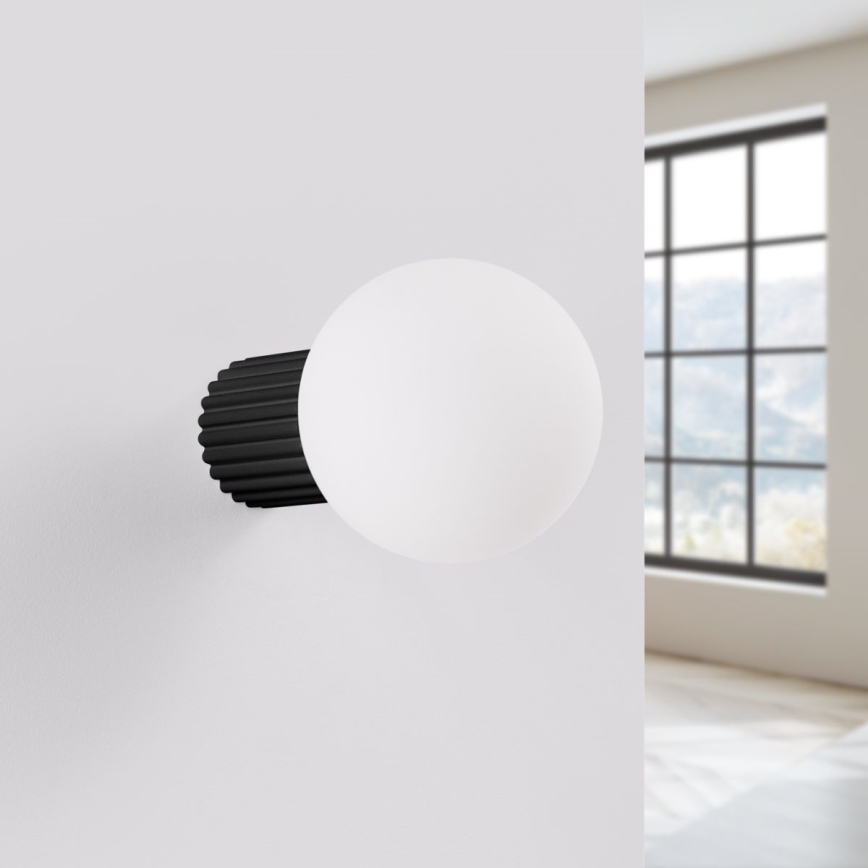 Aplique de baño HALO 1xG9/8W/230V diá. 12 cm IP44 negro
