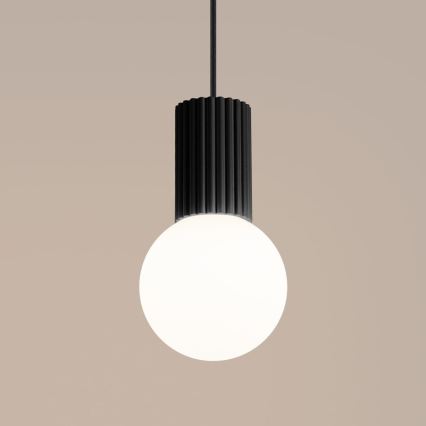 Lámpara colgante HALO 1xG9/8W/230V diá. 12 cm negro