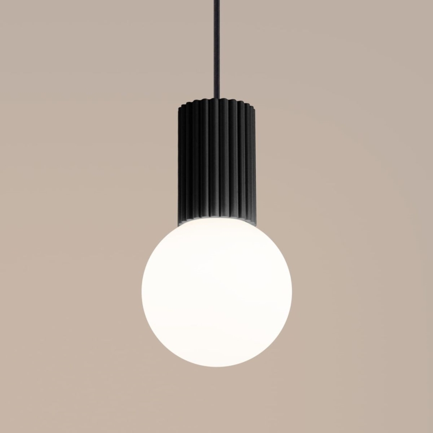 Lámpara colgante HALO 1xG9/8W/230V diá. 12 cm negro