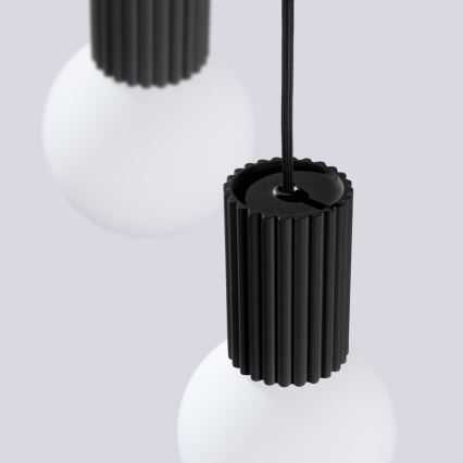 Lámpara colgante HALO 3xG9/8W/230V diá. 25 cm negro