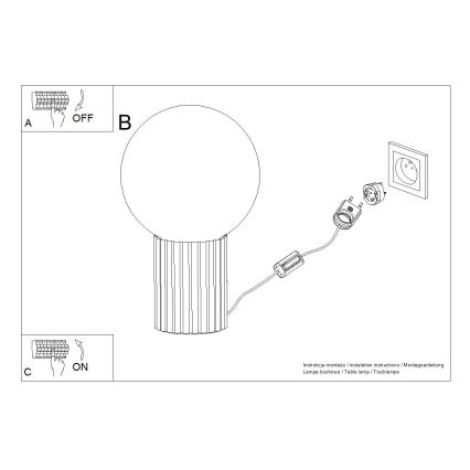 Lámpara de mesa HALO 1xG9/8W/230V diá. 12 cm negro