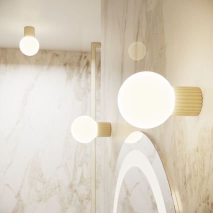 Aplique de baño HALO 1xG9/8W/230V diá. 12 cm IP44 color crema