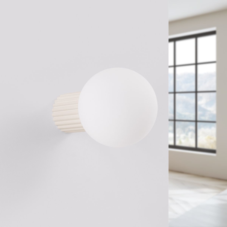 Aplique de baño HALO 1xG9/8W/230V diá. 12 cm IP44 color crema