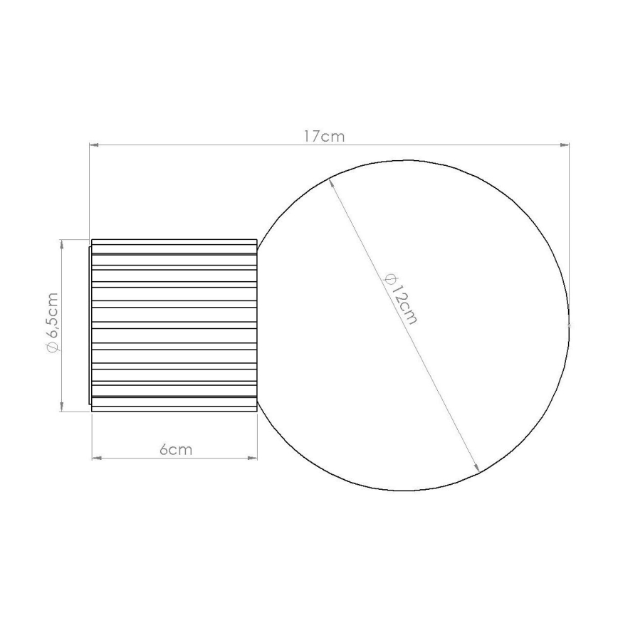 Aplique de baño HALO 1xG9/8W/230V diá. 12 cm IP44 color crema