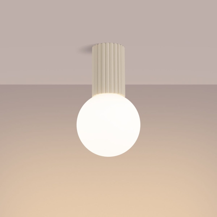 Plafón de baño HALO 1xG9/8W/230V diá. 12 cm IP44 color crema