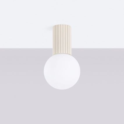 Plafón de baño HALO 1xG9/8W/230V diá. 12 cm IP44 color crema