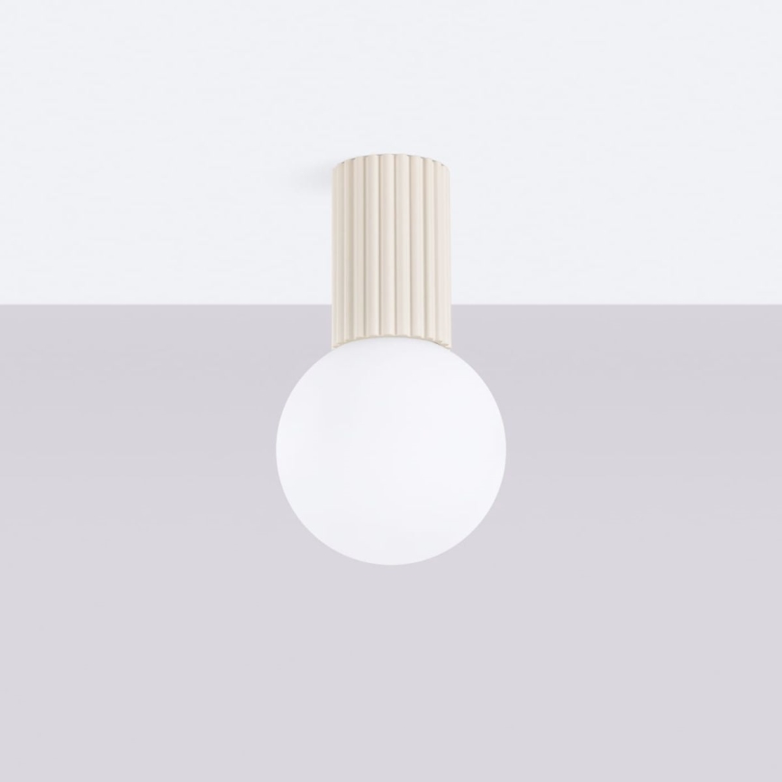 Plafón de baño HALO 1xG9/8W/230V diá. 12 cm IP44 color crema