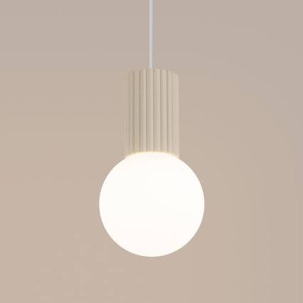 Lámpara colgante HALO 1xG9/8W/230V diá. 12 cm color crema