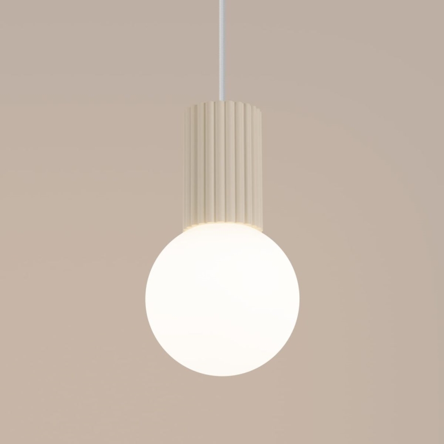 Lámpara colgante HALO 1xG9/8W/230V diá. 12 cm color crema