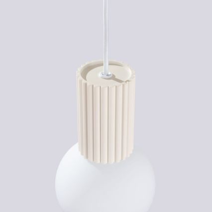 Lámpara colgante HALO 1xG9/8W/230V diá. 12 cm color crema