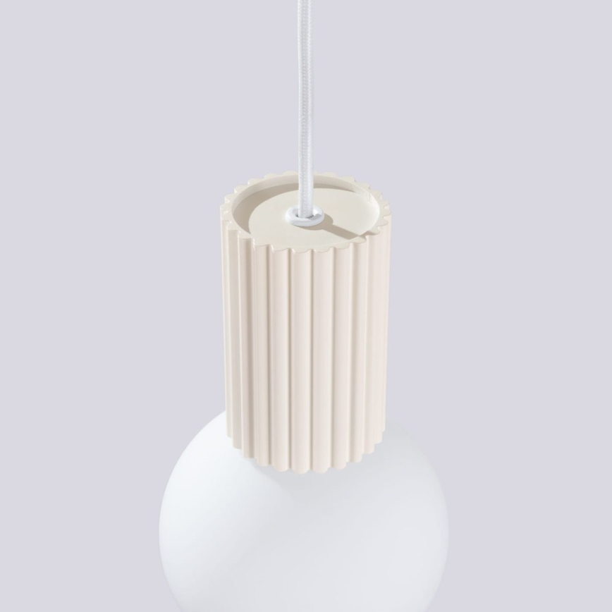 Lámpara colgante HALO 1xG9/8W/230V diá. 12 cm color crema
