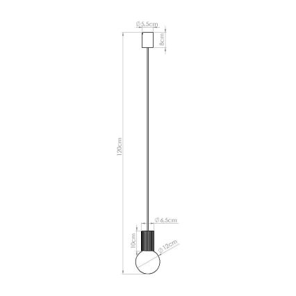 Lámpara colgante HALO 1xG9/8W/230V diá. 12 cm color crema