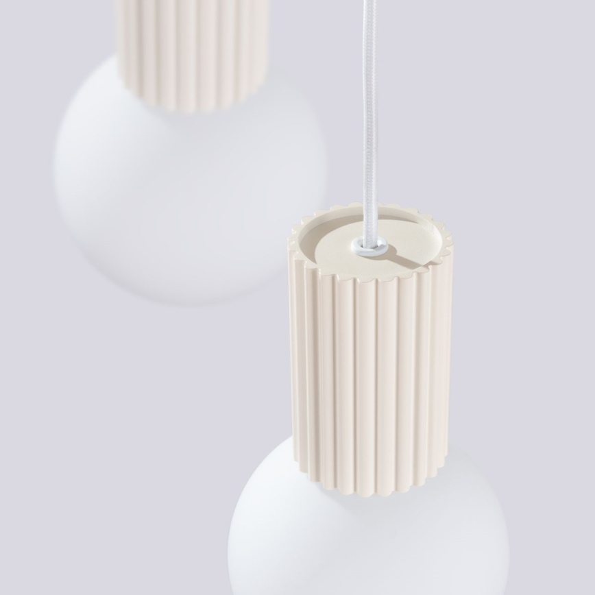 Lámpara colgante HALO 3xG9/8W/230V diá. 25 cm color crema