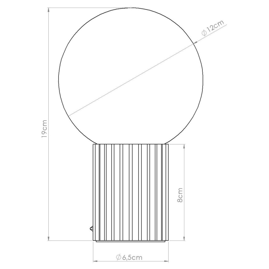 Lámpara de mesa HALO 1xG9/8W/230V diá. 12 cm color crema
