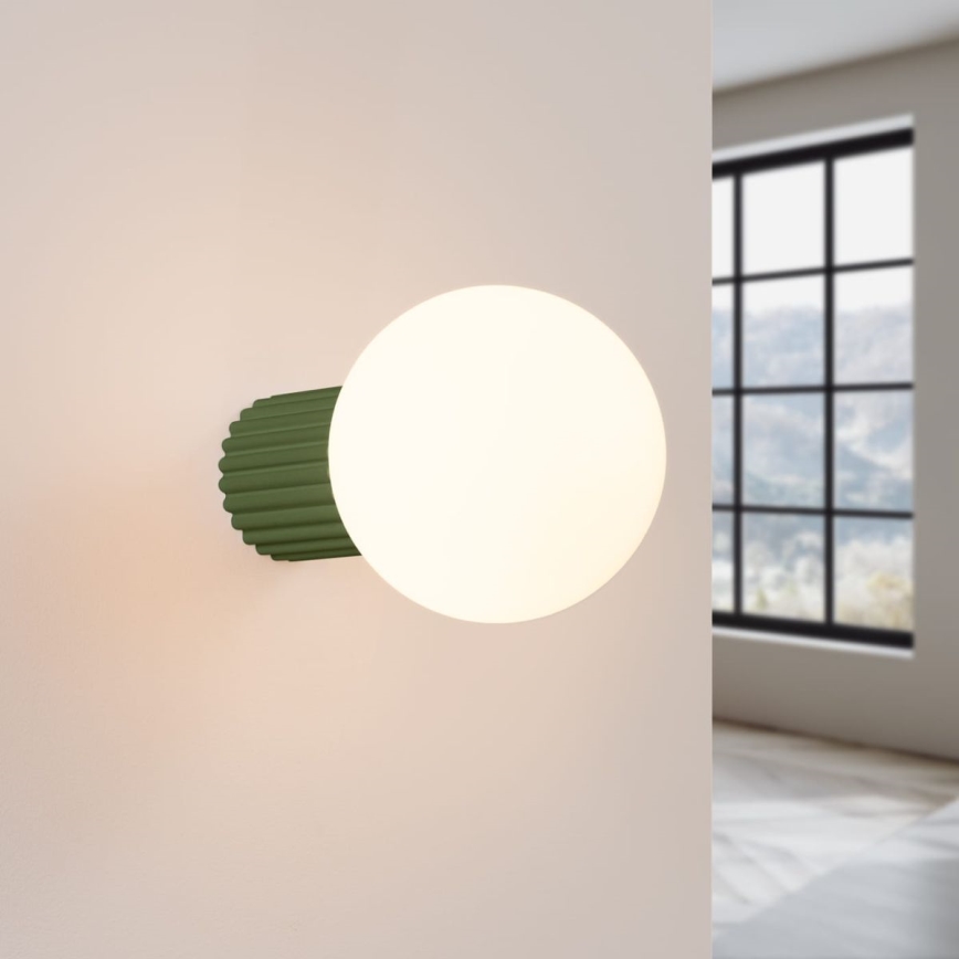Aplique de baño HALO 1xG9/8W/230V diá. 12 cm IP44 verde