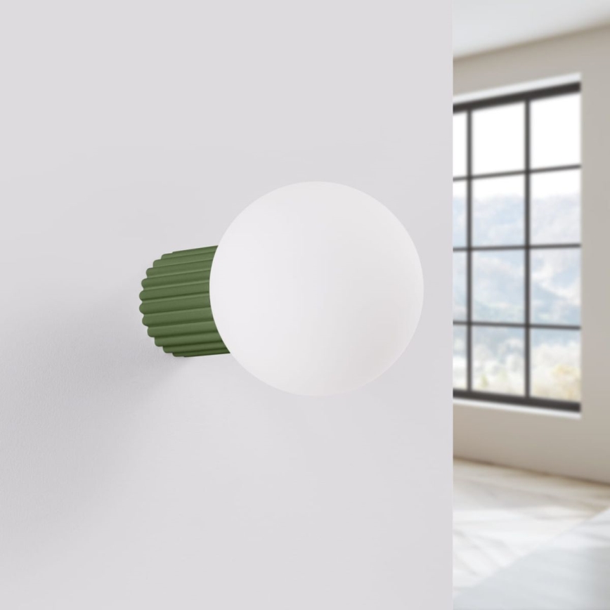 Aplique de baño HALO 1xG9/8W/230V diá. 12 cm IP44 verde