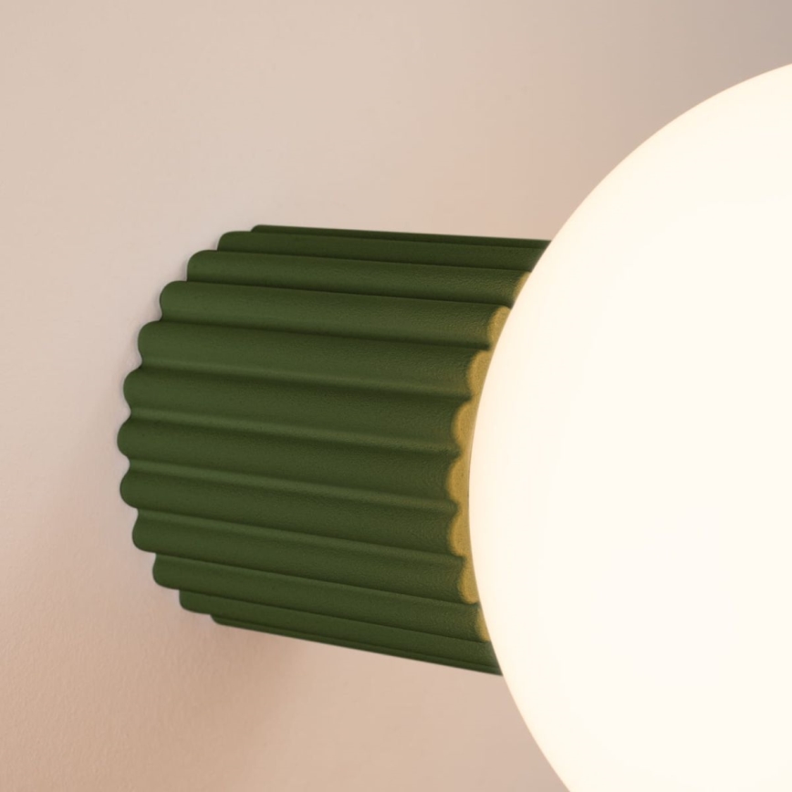 Aplique de baño HALO 1xG9/8W/230V diá. 12 cm IP44 verde