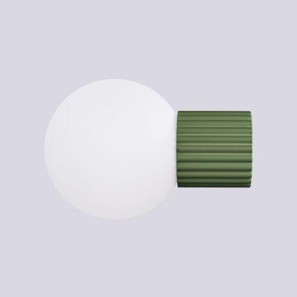 Aplique de baño HALO 1xG9/8W/230V diá. 12 cm IP44 verde