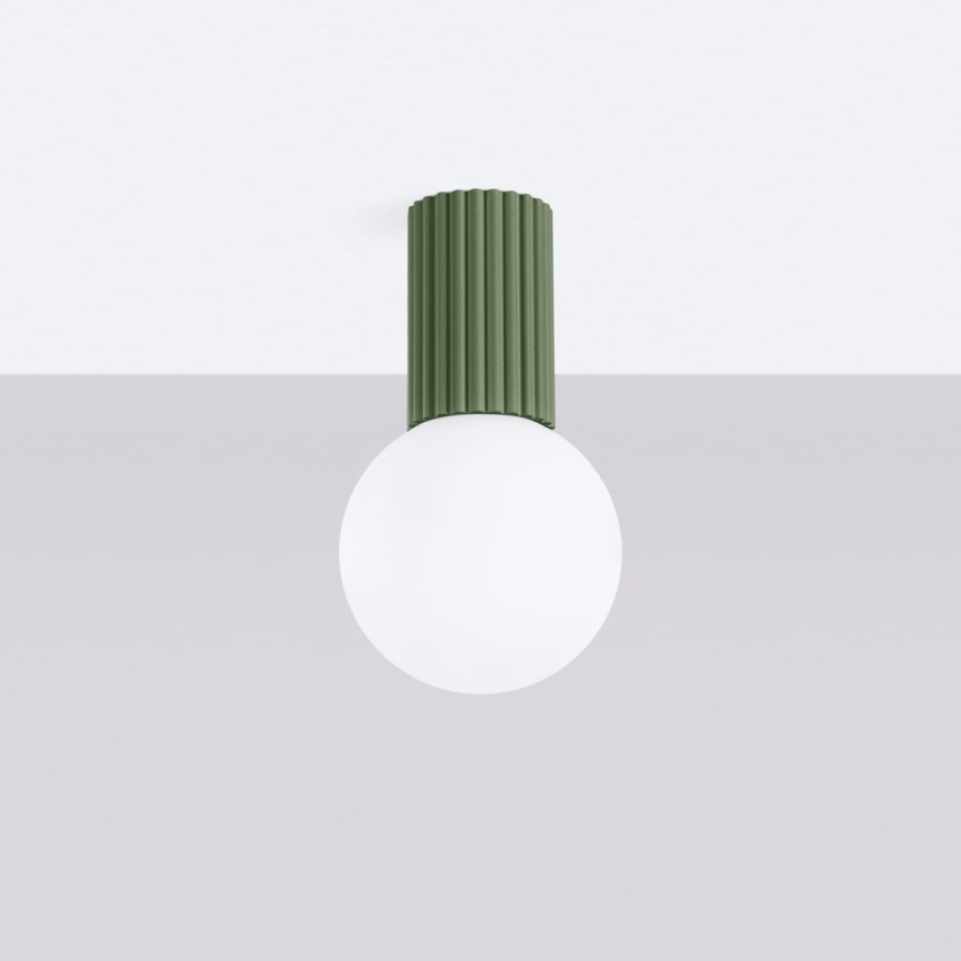 Plafón de baño HALO 1xG9/8W/230V diá. 12 cm IP44 verde
