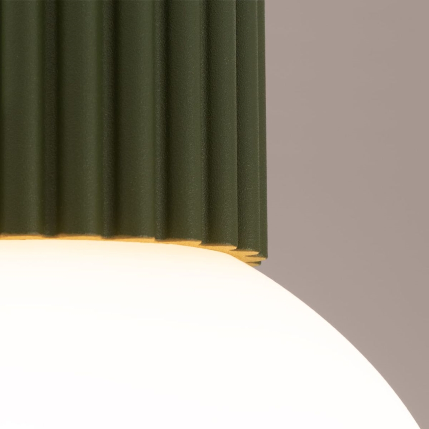 Plafón de baño HALO 1xG9/8W/230V diá. 12 cm IP44 verde