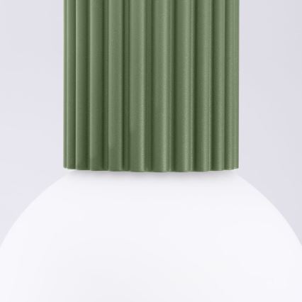 Plafón de baño HALO 1xG9/8W/230V diá. 12 cm IP44 verde